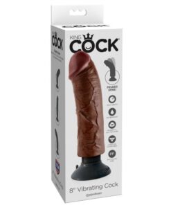 KING COCK - VIBRATING COCK BROWN 20.32 CM
