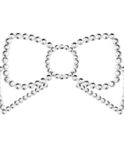 BIJOUX - MIMI BOW SILVER NIPPLE COVERS