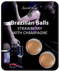 SECRETPLAY - STRAWBERRY AND CHAMPAGNE BRAZILIAN BALLS SET