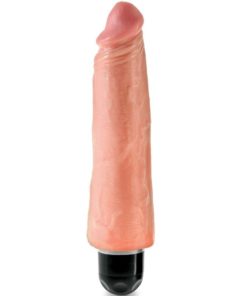 KING COCK - 20.3 CM VIBRATING STIFFY FLESH