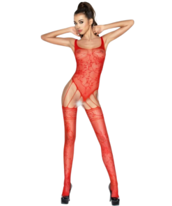 PASSION - WOMAN BS034 RED BODYSTOCKING ONE SIZE
