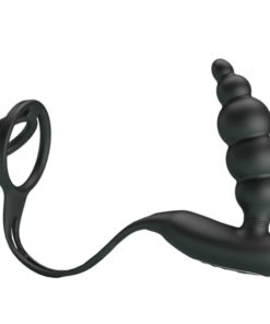 PRETTY LOVE - PENIS RINGS WITH VIBRATOR PLUG