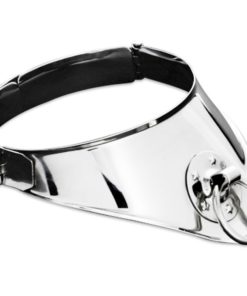 METAL HARD - RESTRAINT COLLAR WITH RING AND PADLOCK 12.5 CM