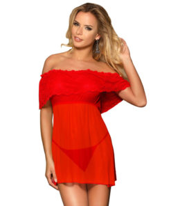 SUBBLIME SHORT DRESS + THONG RED S/M
