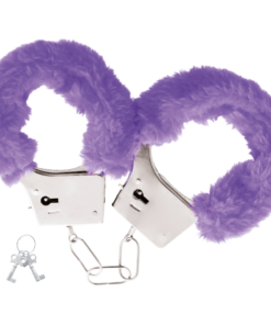 DARKNESS - LILAC LINED METAL HANDCUFFS