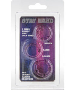 SEVEN CREATIONS - SET OF THREE LILAC PENIS RINGS