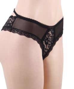 QUEEN LINGERIE FLORAL LACE PANTIES  S/M