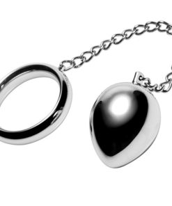 METAL HARD - COCK RING 45MM + CHAIN WITH METAL BALL
