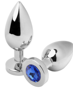METAL HARD - ANAL PLUG DIAMOND BLUE MEDIUM 7.62CM