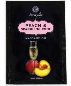 SECRETPLAY - PEACH  SPARKLING WINE MASSAGE OIL SACHET 10 ML